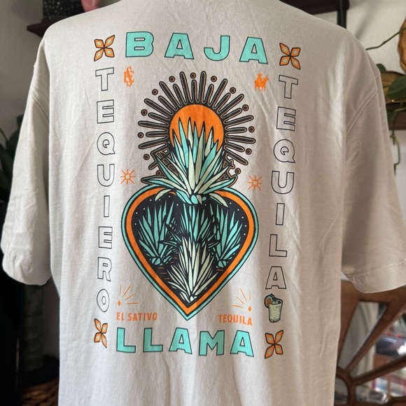 NWOT Men's BAJA LLAMA AGAVE EL SATIVO - CREAM PRIMO GRAPHIC TEE - Picture 6 of 6